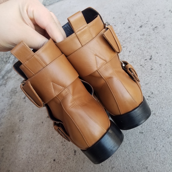 Pierre Hardy Tan Calfskin Leather Buckle Boots S1 - Picture 3 of 6